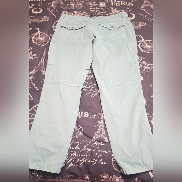Light Sea Foam Blue Cargo Pants - Picture 4 of 4